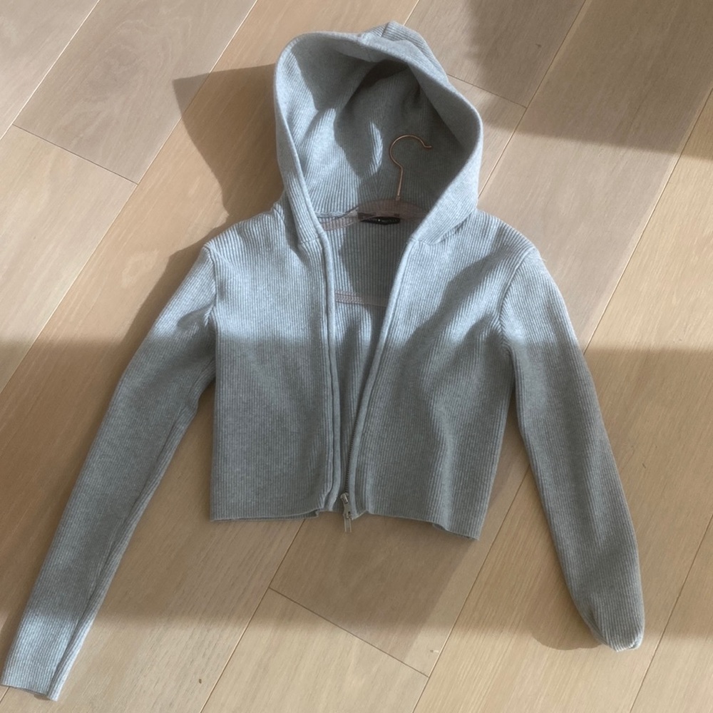 Gray Brandy Melville zip up jacket
